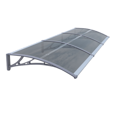 Copertină ECO 360×100 cm din policarbonat – Gri/Antracit – Gri/Antracit