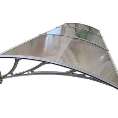 Copertină ECO 360×100 cm din policarbonat – Gri/Transparent – Gri/Transparent