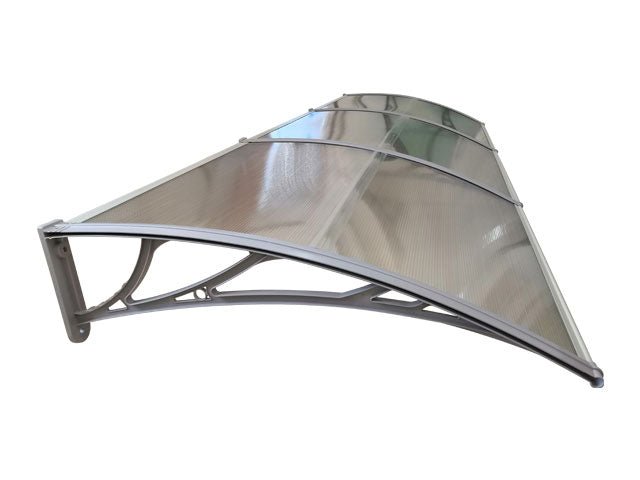 Copertină ECO 360×100 cm din policarbonat – Gri/Transparent – Gri/Transparent