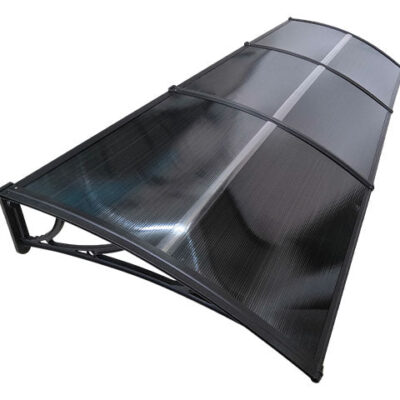 Copertină ECO 360×100 cm din policarbonat – Negru/Antracit – Negru/Antracit