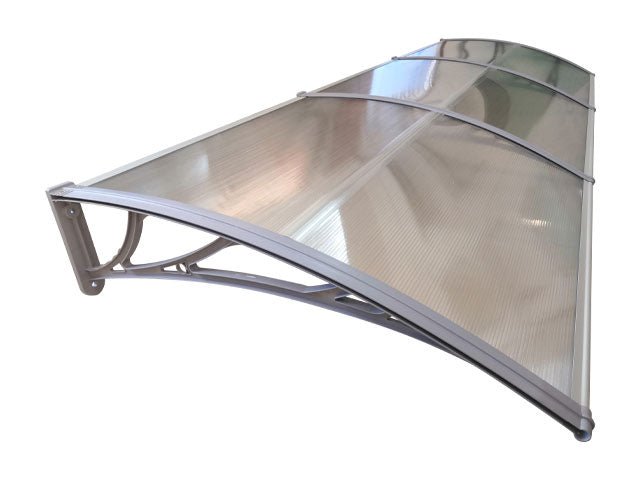 Copertină ECO 360×120 cm din policarbonat – Gri/Transparent – Gri/Transparent