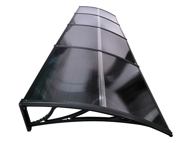 Copertină ECO 360×150 cm din policarbonat – Negru/Antracit – Negru/Antracit