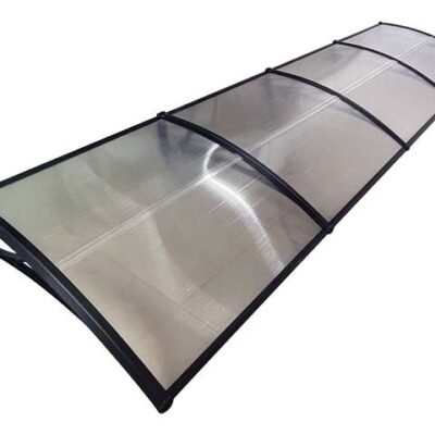 Copertină ECO 400×100 cm din policarbonat – Negru/Transparent – Negru/Transparent