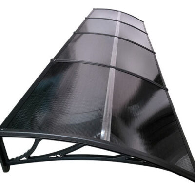 Copertină ECO 400×120 cm din policarbonat – Negru/Antracit – Negru/Antracit