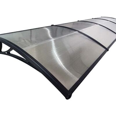 Copertină ECO 400×120 cm din policarbonat – Negru/Transparent – negru/Transparent