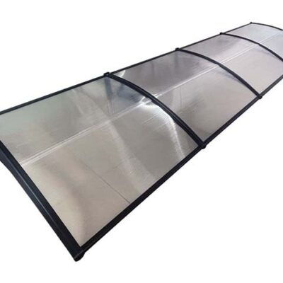 Copertină ECO 400×80 cm din policarbonat – Negru/Transparent – Negru/Transparent