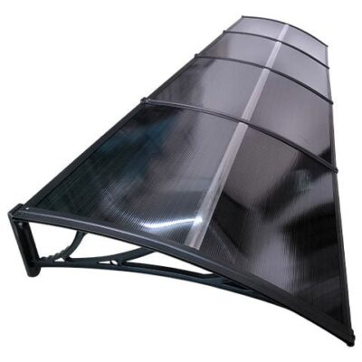 Copertină ECO 400×80 cm din policarbonat – Negru/Antracit – Negru/Antracit