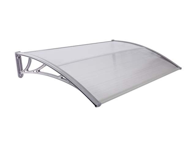 Copertină ECO 100×60 cm din policarbonat – Gri/Transparent – Gri/Transparent