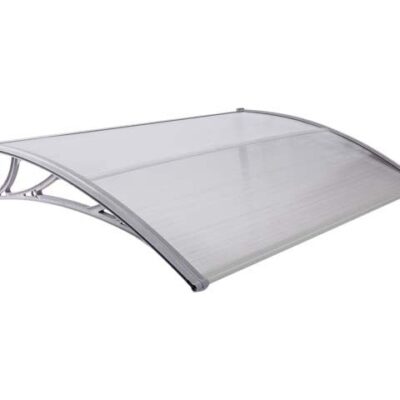 Copertină ECO 120×80 cm din policarbonat – Gri/Transparent – Gri/Transparent