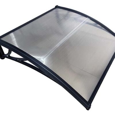 Copertină ECO 40×60 cm din policarbonat – Negru/Transparent – Negru/Transparent