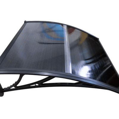 Copertină ECO 80×80 cm din policarbonat – Negru/Antracit – Negru/Antracit