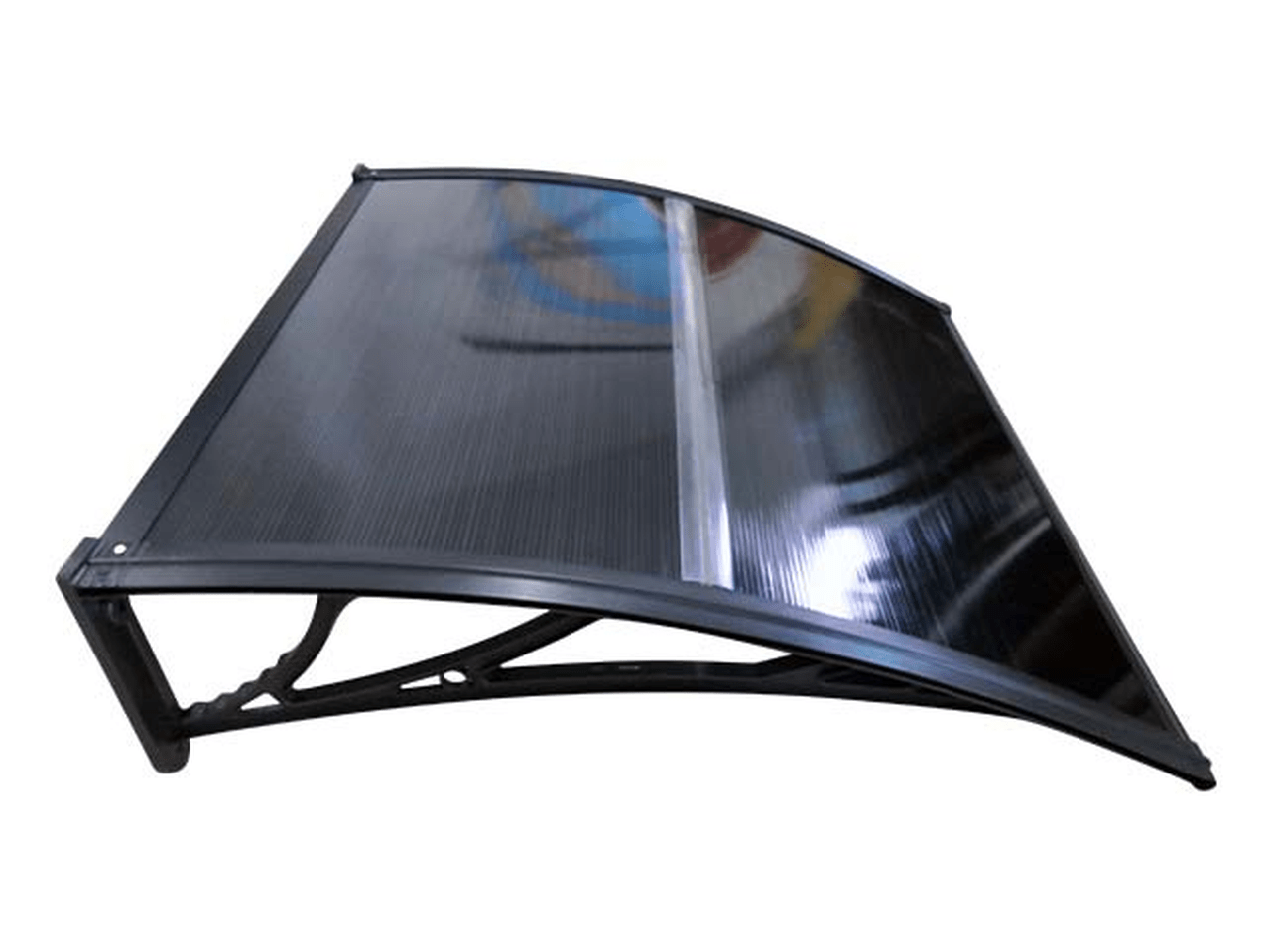 Copertină ECO 80×80 cm din policarbonat – Negru/Antracit – Negru/Antracit