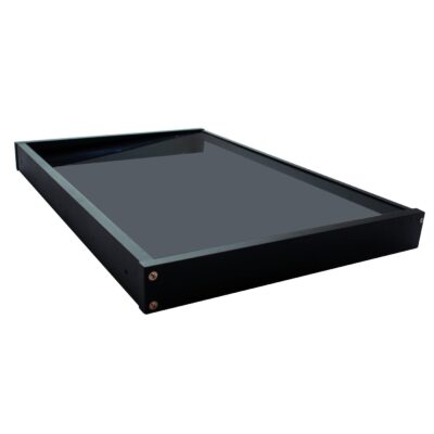 Copertină GIMI PRO 115×80 cm din oțel și plexiglas – Negru/Antracit – Negru/Antracit