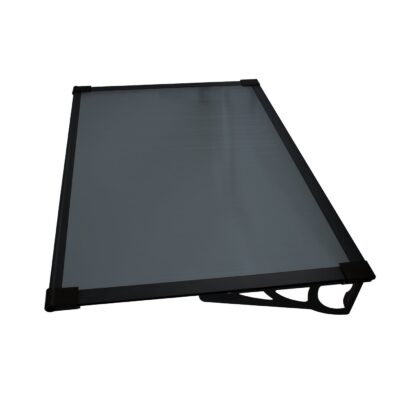 Copertină MAX PRO 150×80 cm din oțel, aluminiu și policarbonat – Negru/Antracit – Negru/Antracit
