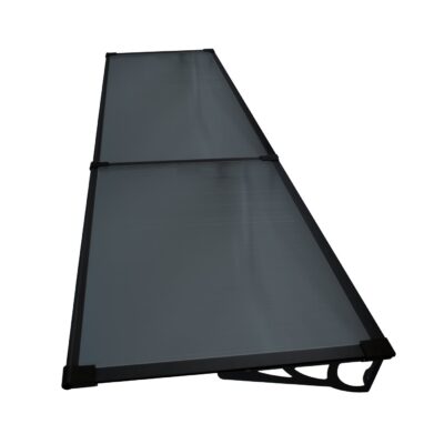 Copertină MAX PRO 200×80 cm din oțel, aluminiu și policarbonat – Negru/Antracit – Negru/Antracit