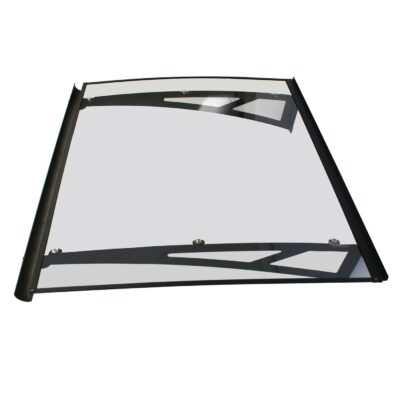 Copertină NEO PRO cu jgheab 120×100 cm din plexiglas – Negru/Transparent – Negru/Transparent