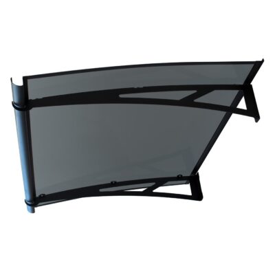 RESIGILAT Copertină NEO PRO cu jgheab 120×100 cm din plexiglas – Negru/Antracit – Negru/Antracit
