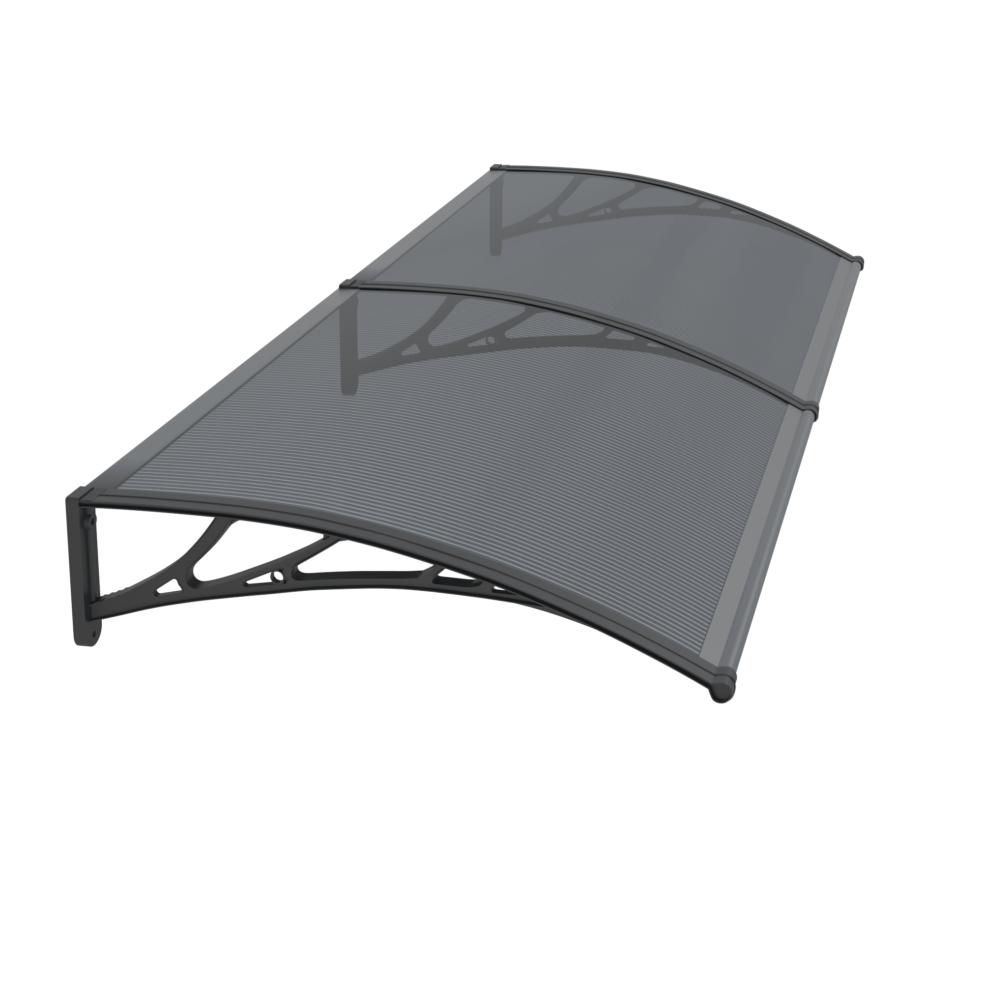 Copertină PREMIUM 150×150 cm, placă 6 mm dintr-o bucată – Negru/Antracit – Negru/Antracit