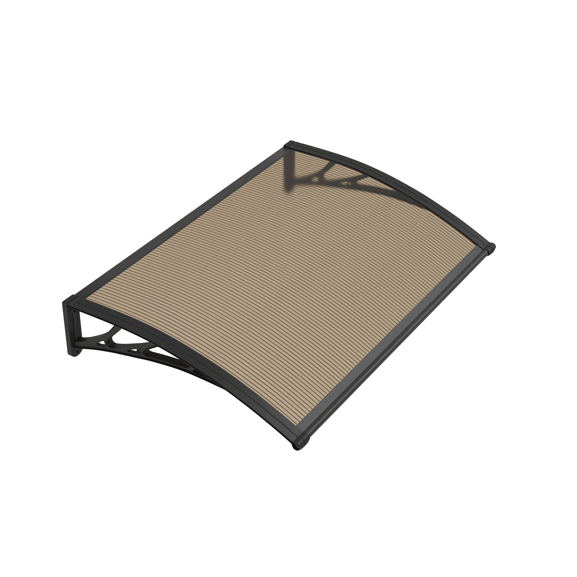 Copertină PREMIUM 100×80 cm, placă 6 mm dintr-o bucată – Negru/Bronz – Negru/Bronz