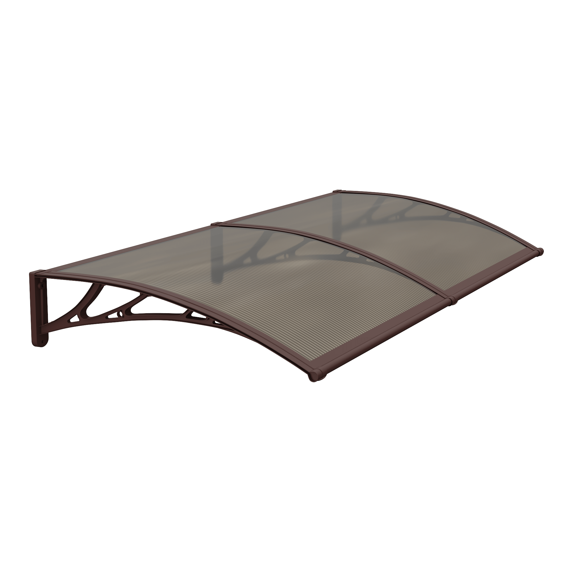 Copertină PREMIUM 150×120 cm, placă 6 mm dintr-o bucată – Maro/Bronz – Maro/Bronz