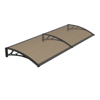 Copertină PREMIUM 200×150 cm, placă 6 mm dintr-o bucată – Negru/Bronz – Negru/Bronz