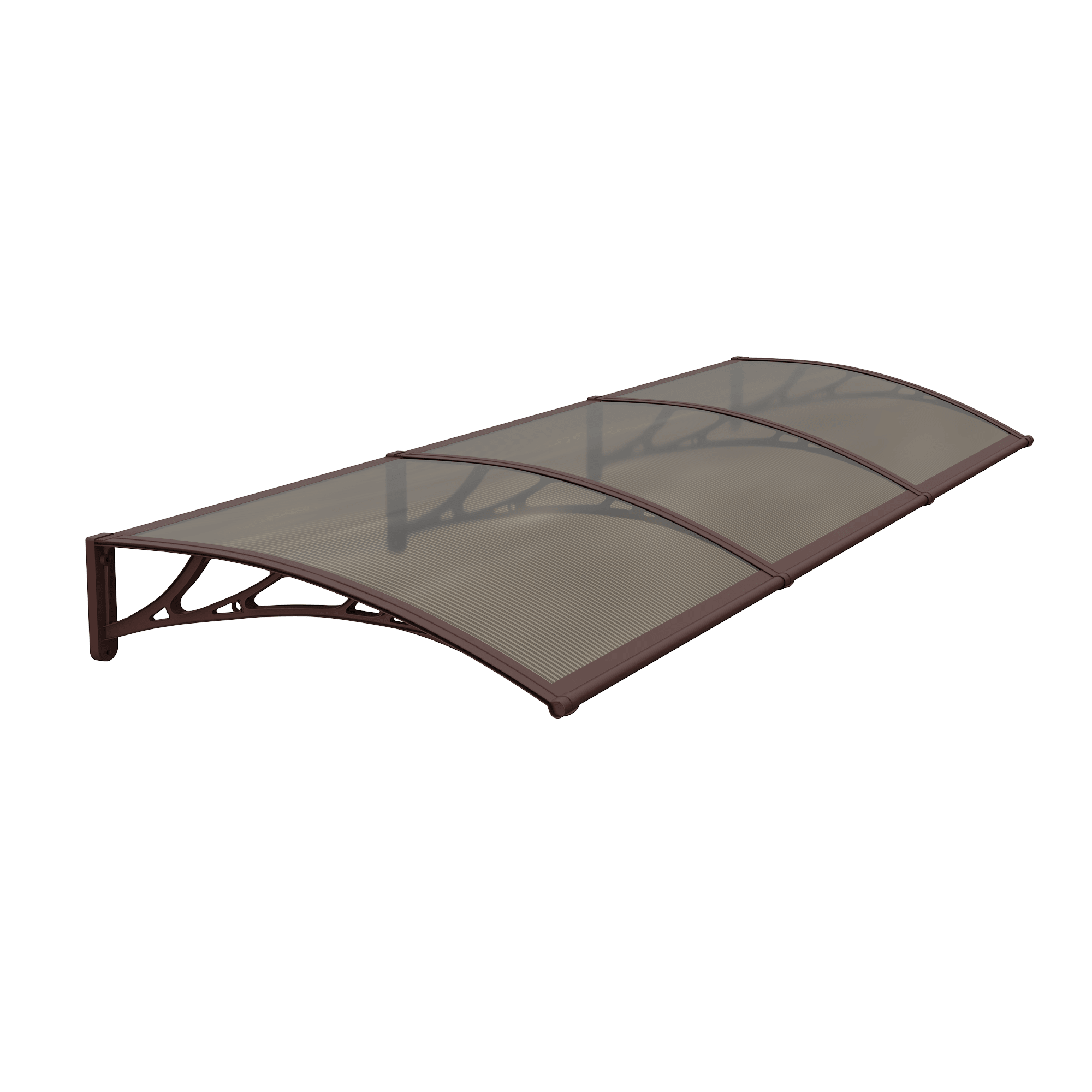 Copertină PREMIUM 300×120 cm, placă 6 mm dintr-o bucată – Maro/Bronz – Maro/Bronz