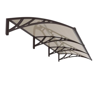 Copertină PREMIUM 300×150 cm, placă 6 mm dintr-o bucată – Maro/Bronz – Maro/Bronz