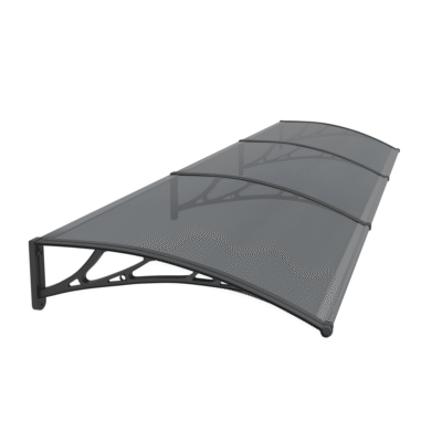 Copertină PREMIUM 360×80 cm, placă 6 mm dintr-o bucată – Negru/Antracit – Negru/Antracit