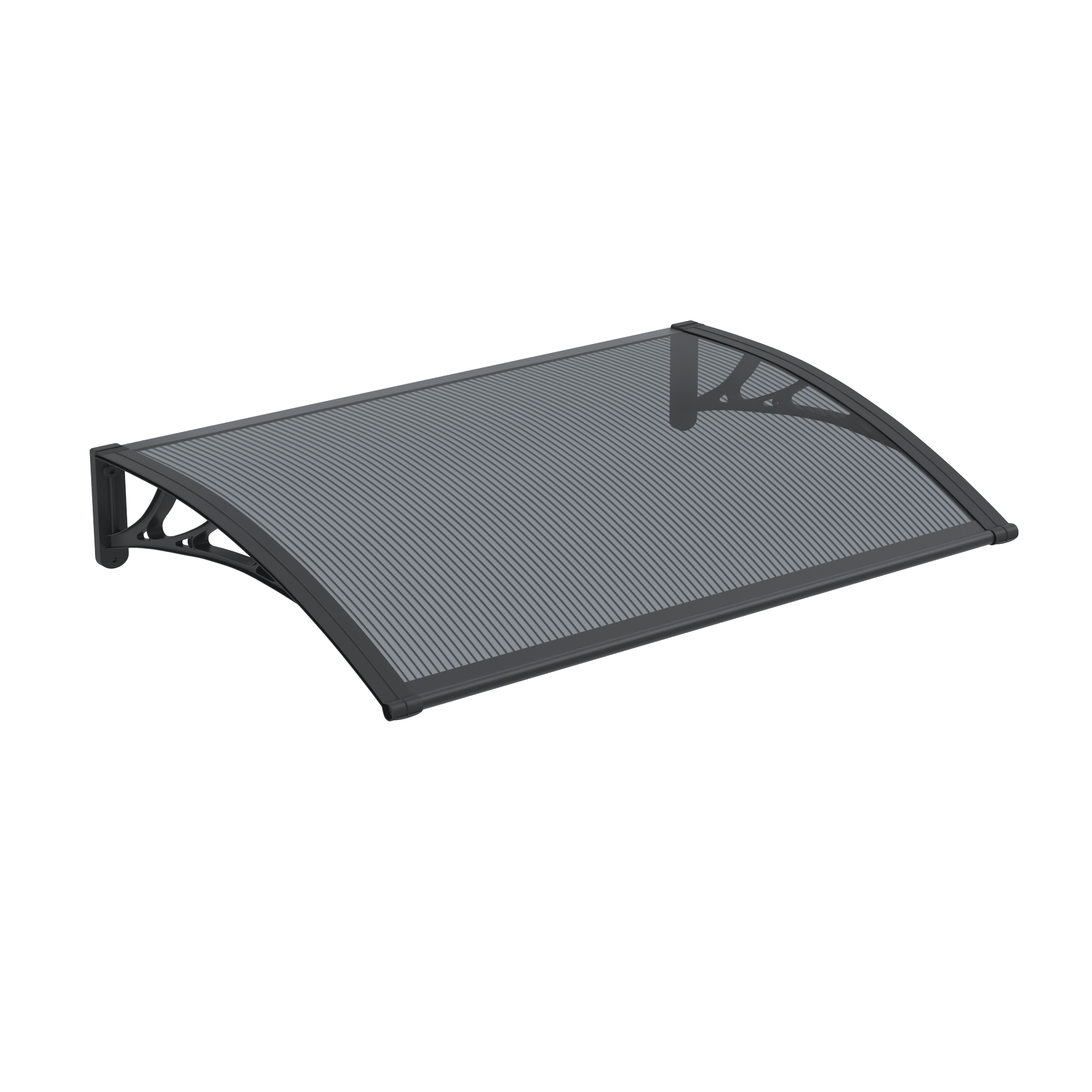 Copertină PREMIUM 60×60 cm, placă 6 mm dintr-o bucată – Negru/Antracit – Negru/Antracit