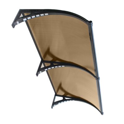 Copertină PREMIUM LUMI 200×100 cm cu senzor și panou solar – Negru/Bronz – Negru/Bronz