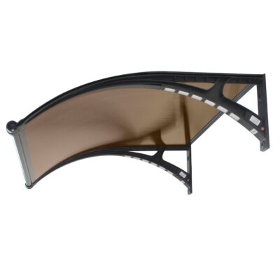 Copertină PREMIUM LUMI 120×100 cm cu senzor și panou solar – Negru/Bronz – Negru/Bronz