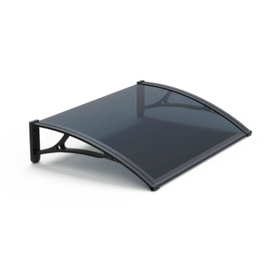 Copertină PRO 100×120 cm din aluminiu și plexiglas – Negru/Antracit – Negru/Antracit