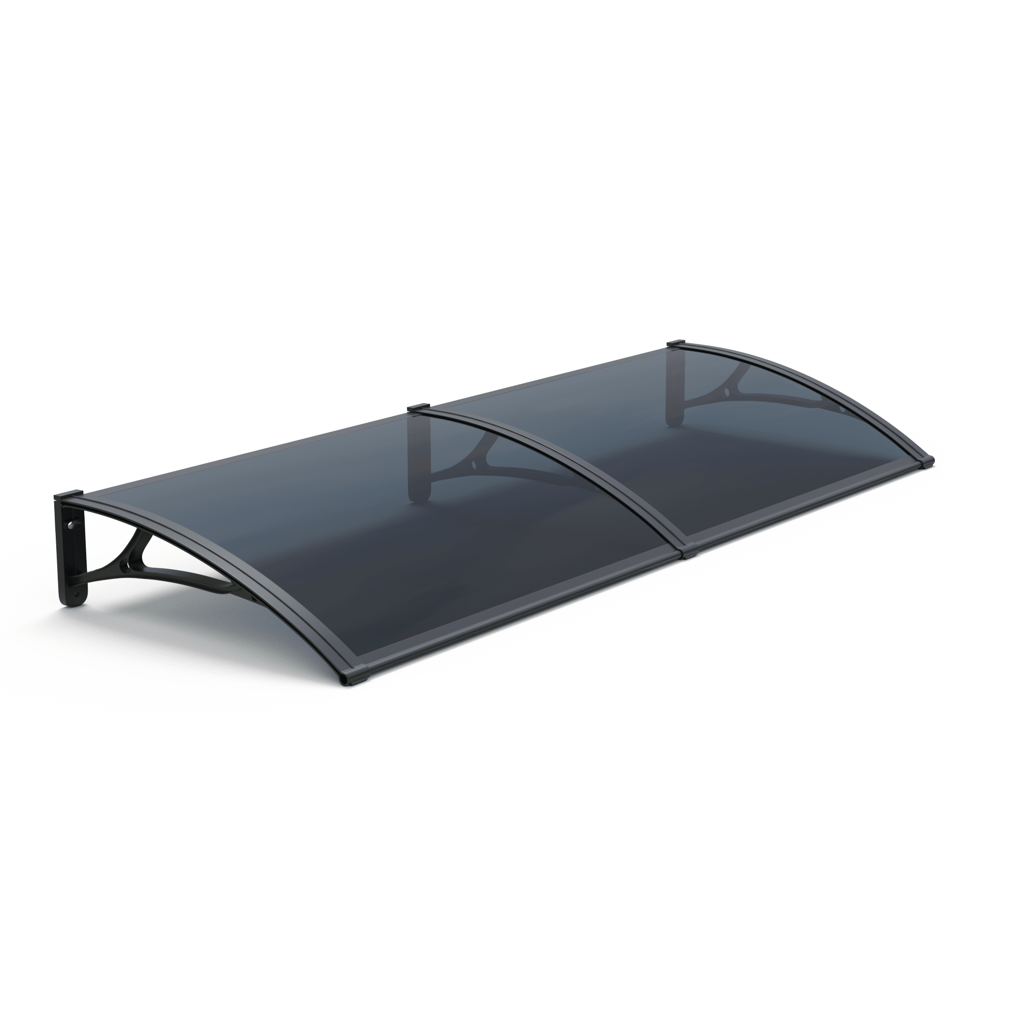 Copertină PRO 120×150 cm din aluminiu și plexiglas – Negru/Antracit – Negru/Antracit
