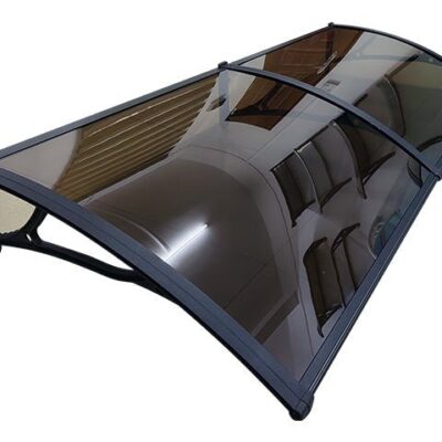 Copertină PRO 120×150 cm din aluminiu și plexiglas – Negru/Bronz – Negru/Bronz
