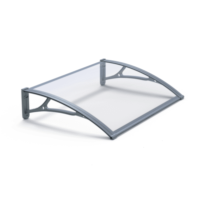 Copertină PRO 150×100 cm din aluminiu și plexiglas – Gri/Transparent – Gri/Transparent