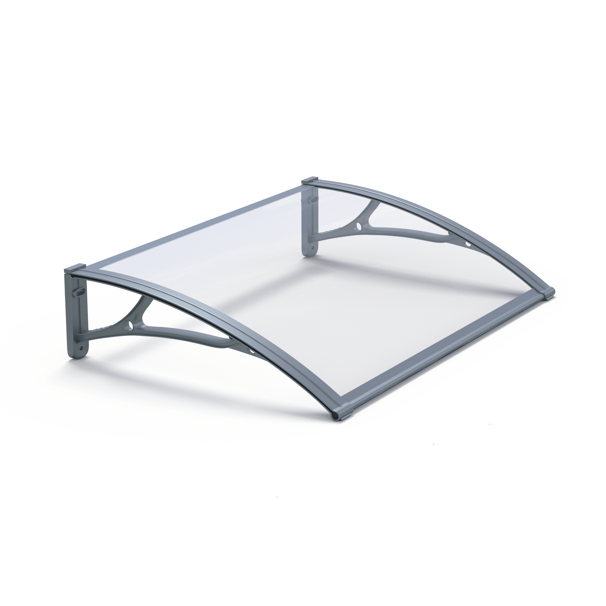 Copertină PRO 150×100 cm din aluminiu și plexiglas – Gri/Transparent – Gri/Transparent