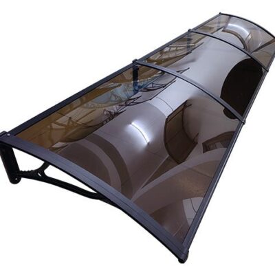 Copertină PRO 360×100 cm din aluminiu și plexiglas – Negru/Bronz – Negru/Bronz