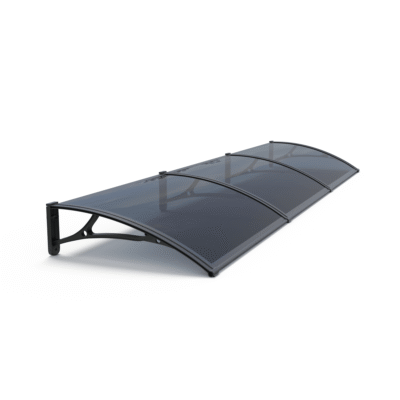 Copertină PRO 360×100 cm din aluminiu și plexiglas – Negru/Antracit – Negru/Antracit