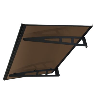 Copertină VIVIEN PRO 150×80 cm din aluminiu și plexiglas – Negru/Bronz – Negru/Bronz