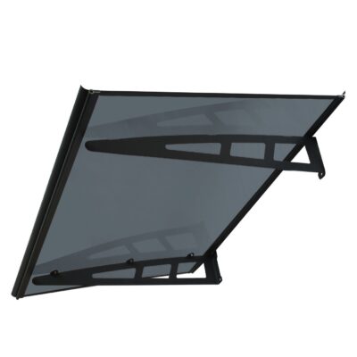 Copertină VIVIEN PRO 150×100 cm din aluminiu și plexiglas – Negru/Antracit – Negru/Antracit