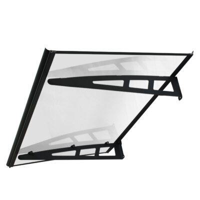 Copertină VIVIEN PRO 120×100 cm din aluminiu și plexiglas – Negru/Transparent – Negru/Transparent