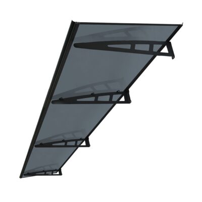 Copertină VIVIEN PRO 300×100 cm din aluminiu și plexiglas – Negru/Antracit – Negru/Antracit