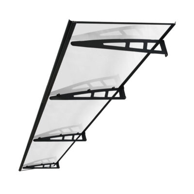 RESIGILAT Copertină VIVIEN PRO 270×80 cm din aluminiu și plexiglas – Negru/Transparent – Negru/Transparent