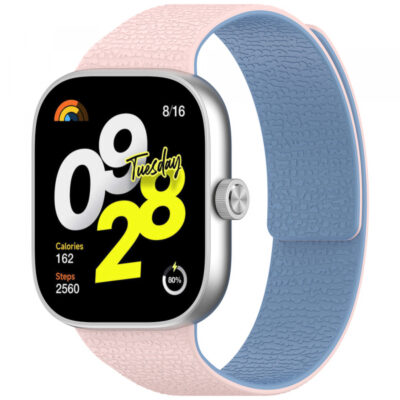 Curea Techsuit W016 pentru Xiaomi Smart Band / Watch Series, Roz Albastra