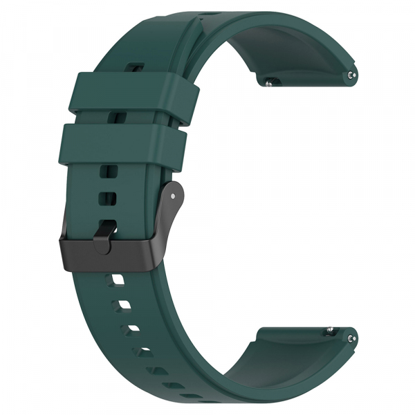 Curea Techsuit W026 pentru Samsung Galaxy Watch / Huawei Watch Series, 20mm, Verde Inchis