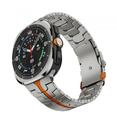 Curea Techsuit W063 pentru Samsung Galaxy Watch Ultra Series, Portocalie