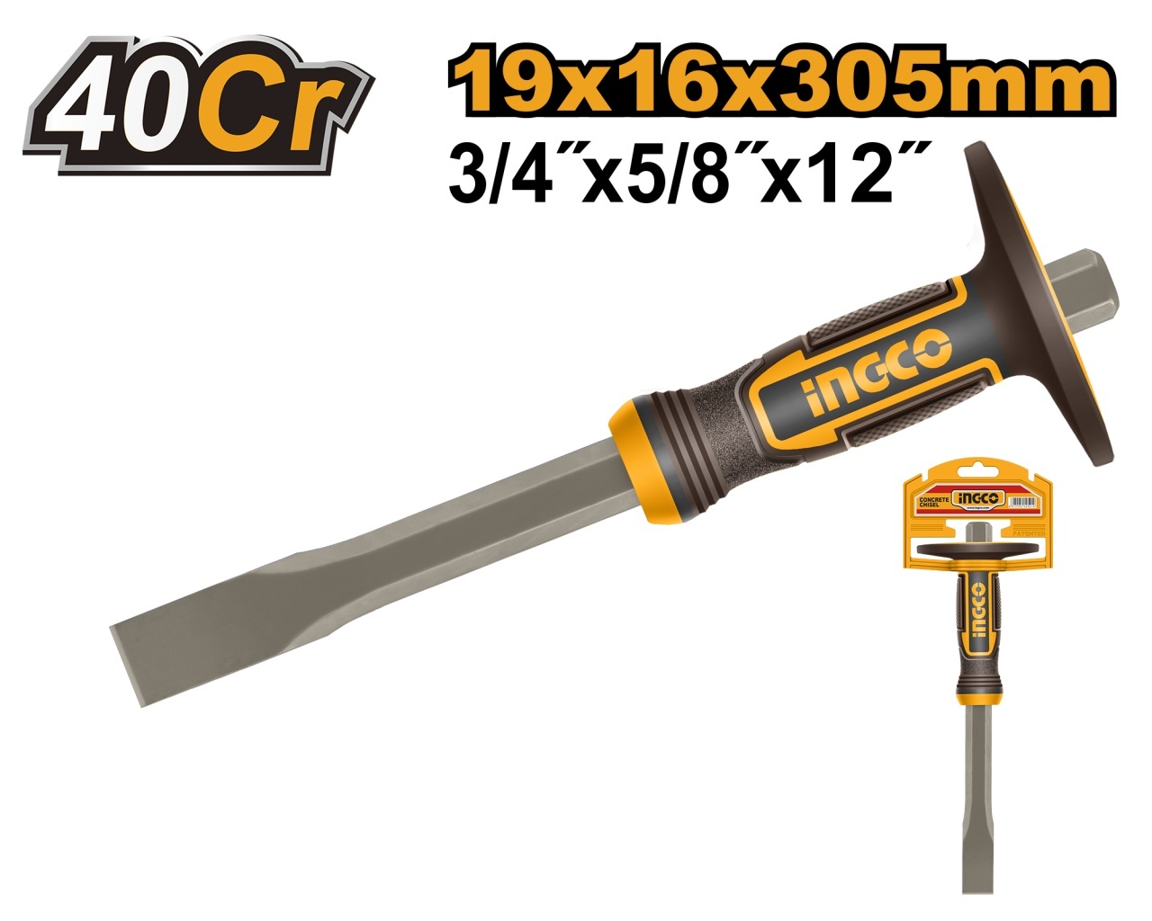 Dalta Zidarie 19x305mm INGCO HCCL831916