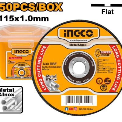 Disc Abraziv Ingco 115×1.0mm 50buc/cutie MCD1011550