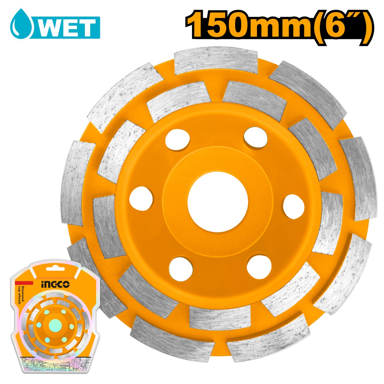 Disc Diamantat Slefuit Segmentat 150mm INGCO CGW021501