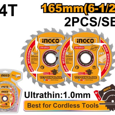 Disc Widia Lemn 185mm Ultra Subtire pentru Circular pe Acumulator 2buc/set INGCO TSB1853